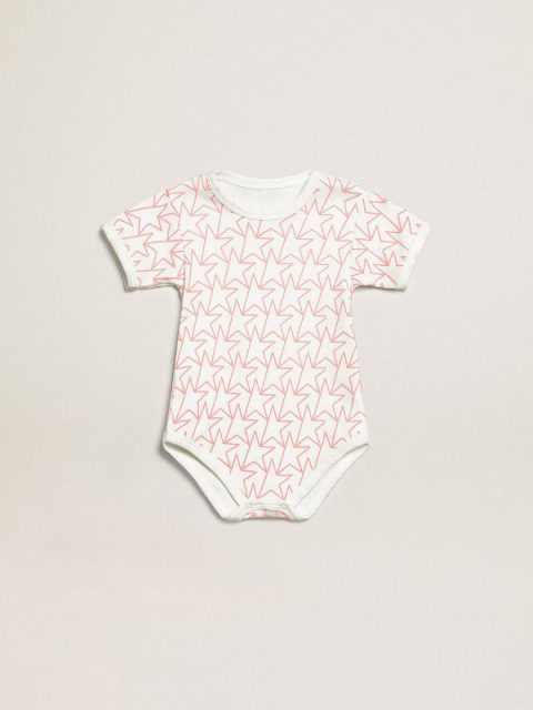 Newborns Kids Golden Goose White Baby Gift Set In White With Pink Trim And Star - Image 2