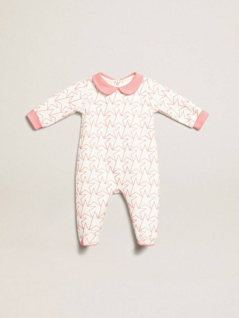 Newborns Kids Golden Goose White Baby Gift Set In White With Pink Trim And Star - Image 3