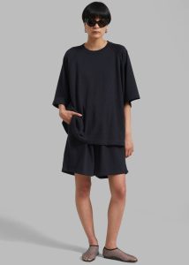 Newton Sweat Tee - Black Tops Black Men The Frankie Shop - Image 3
