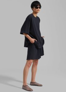 Newton Sweat Tee - Black Tops Black Men The Frankie Shop - Image 4