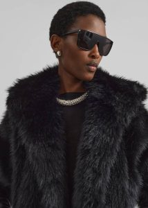Nivala Faux Fur Hooded Jacket - Black The Frankie Shop Women Black Outerwear - Image 2
