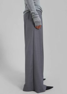 Noor Wide Pants - Grey Grey Women The Frankie Shop Bottoms - Image 4