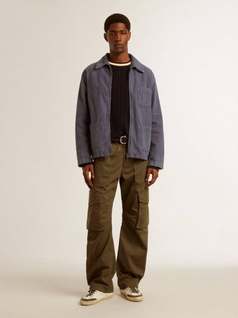 Olive Green Cargo Pants Golden Goose Olive Green Men Jeans & Pants - Image 3