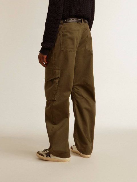 Olive Green Cargo Pants Golden Goose Olive Green Men Jeans & Pants - Image 5