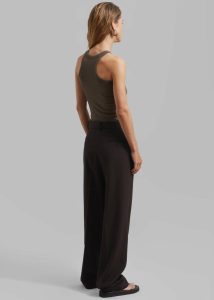 Omi Halter Tank Top - Brown Tops The Frankie Shop Brown Women - Image 5