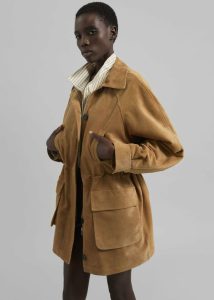 Outerwear Beige The Frankie Shop Kensal Suede Field Jacket - Camel Women - Image 3