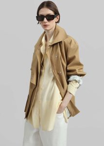 Outerwear Beige Women Norris Short Trench - Beige The Frankie Shop - Image 2