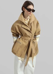 Outerwear Beige Women Norris Short Trench - Beige The Frankie Shop
