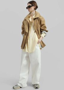 Outerwear Beige Women Norris Short Trench - Beige The Frankie Shop - Image 4