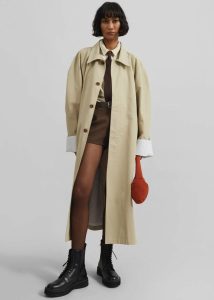 Outerwear Beige Women The Frankie Shop Arlise Oversized Trench Coat - Beige - Image 3