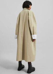 Outerwear Beige Women The Frankie Shop Arlise Oversized Trench Coat - Beige - Image 5