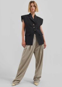 Outerwear Black Lucerne Vest - Black Women The Frankie Shop