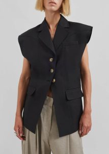 Outerwear Black Lucerne Vest - Black Women The Frankie Shop - Image 3