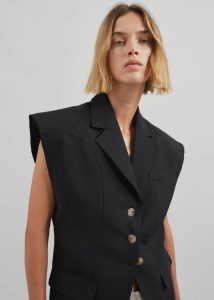 Outerwear Black Lucerne Vest - Black Women The Frankie Shop - Image 4