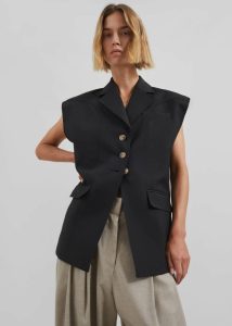 Outerwear Black Lucerne Vest - Black Women The Frankie Shop - Image 5
