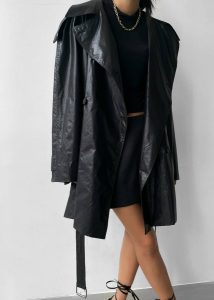 Outerwear Black Women The Frankie Shop Manila Oversized Trench - Black - Image 2