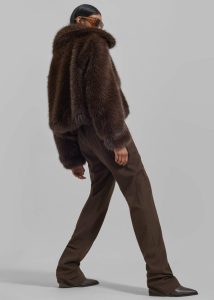 Outerwear Brown Women The Frankie Shop Hope Faux Fur Jacket - Brown - Image 4