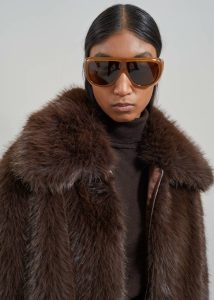 Outerwear Brown Women The Frankie Shop Hope Faux Fur Jacket - Brown - Image 5