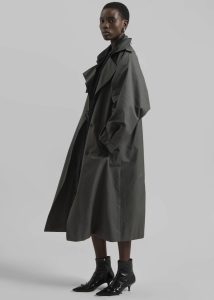 Outerwear Davos Trench Coat - Charcoal Grey Women The Frankie Shop - Image 3