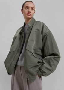 Outerwear Green Men The Frankie Shop Seth Oversized Jacket - Khaki
