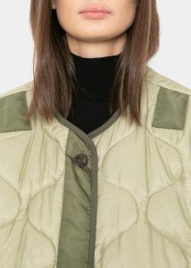 Outerwear Green Women Teddy Quilted Jacket - Moss Green The Frankie Shop - Image 3