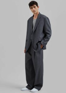 Outerwear Men Beo Blazer - Grey Melange The Frankie Shop Grey - Image 2