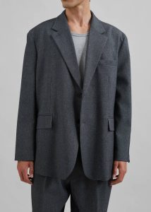 Outerwear Men Beo Blazer - Grey Melange The Frankie Shop Grey - Image 4