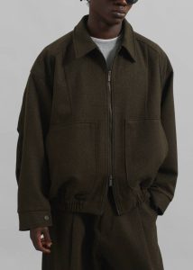 Outerwear Men The Frankie Shop Felix Jacket - Dark Olive Green - Image 2