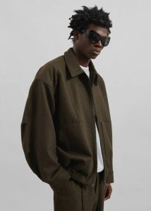 Outerwear Men The Frankie Shop Felix Jacket - Dark Olive Green - Image 4