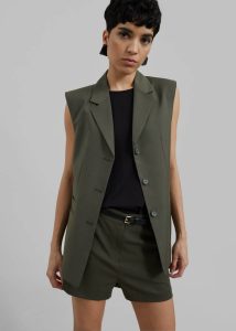 Outerwear The Frankie Shop Green Xandra Vest - Khaki Women - Image 2