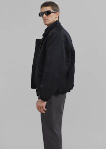 Outerwear The Frankie Shop Men Black Seth Oversized Jacket - Black - Image 5