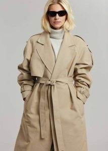 Outerwear The Frankie Shop Rhodes Trench Coat - Natural Women Beige - Image 3