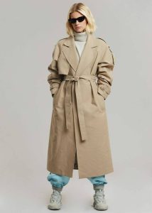 Outerwear The Frankie Shop Rhodes Trench Coat - Natural Women Beige - Image 5