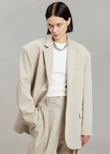 Outerwear The Frankie Shop Tansy Oversized Blazer - Beige Beige Women - Image 5