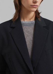 Outerwear The Frankie Shop Wilma Blazer - Black Pinstripe Black Women - Image 2