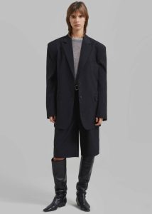 Outerwear The Frankie Shop Wilma Blazer - Black Pinstripe Black Women - Image 3