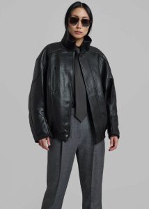 Outerwear The Frankie Shop Zion Quilted Bomber Jacket - Black Women Black - Image 2