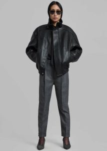 Outerwear The Frankie Shop Zion Quilted Bomber Jacket - Black Women Black - Image 3