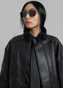 Outerwear The Frankie Shop Zion Quilted Bomber Jacket - Black Women Black - Image 4