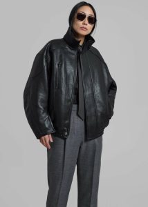 Outerwear The Frankie Shop Zion Quilted Bomber Jacket - Black Women Black - Image 5