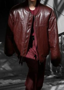 Outerwear Wexford Padded Bomber Jacket - Burgundy Women Red The Frankie Shop - Image 2