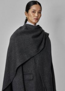 Outerwear Whisella Cape - Charcoal Women The Frankie Shop Grey - Image 2