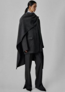 Outerwear Whisella Cape - Charcoal Women The Frankie Shop Grey