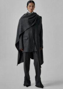 Outerwear Whisella Cape - Charcoal Women The Frankie Shop Grey - Image 3