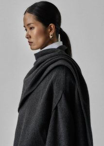 Outerwear Whisella Cape - Charcoal Women The Frankie Shop Grey - Image 4