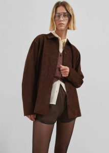 Outerwear Women Thames Suede Jacket - Brown Brown The Frankie Shop - Image 2