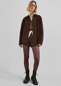 Outerwear Women Thames Suede Jacket - Brown Brown The Frankie Shop