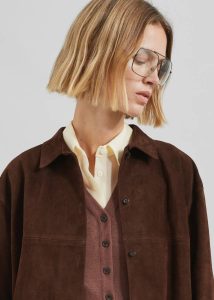 Outerwear Women Thames Suede Jacket - Brown Brown The Frankie Shop - Image 4