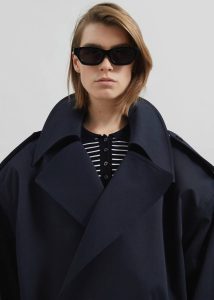 Outerwear Zurich Oversized Short Trench - Navy The Frankie Shop Blue Women - Image 5