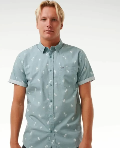 Paradise Palms Short Sleeve Shirt Rip Curl Mens Shirts & Flannels